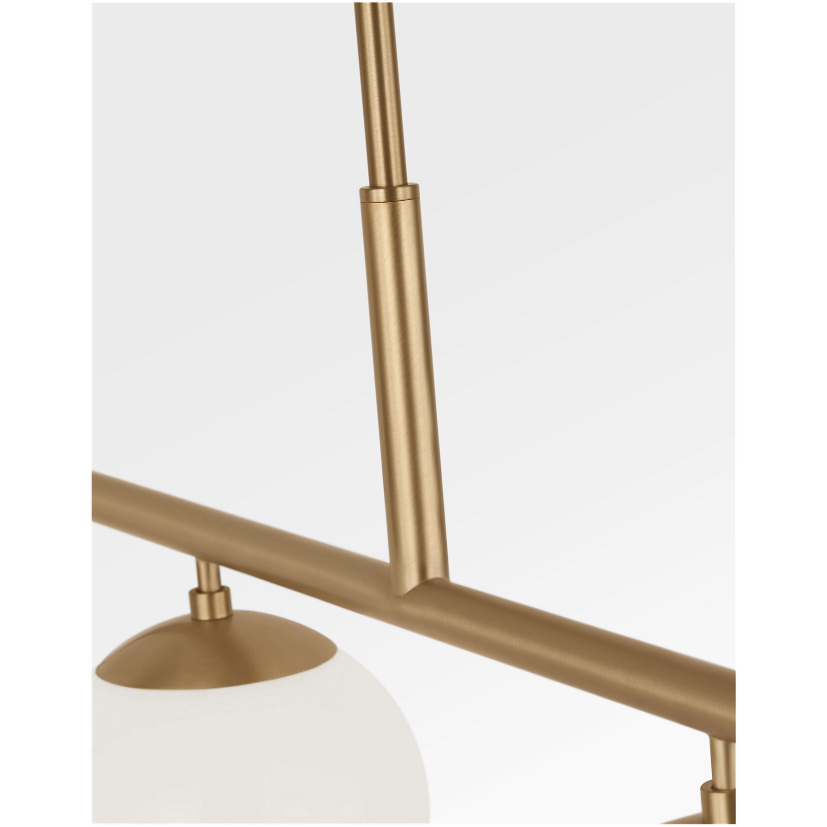Nube LED 48 inch Satin Brass Linear Chandelier Ceiling Light