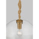 Elyric 1 Light 12.75 inch Legacy Brass Pendant Ceiling Light