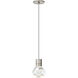 Sean Lavin Kira LED Satin Nickel Pendant Ceiling Light in Gray Cord, LED 90 CRI 3000K, Integrated LED