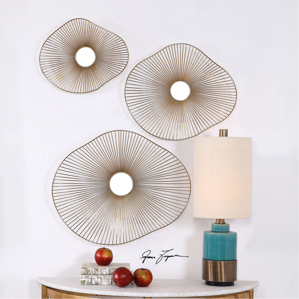 Avarie 25 X 21 inch Metal Wall Art, Set of 3