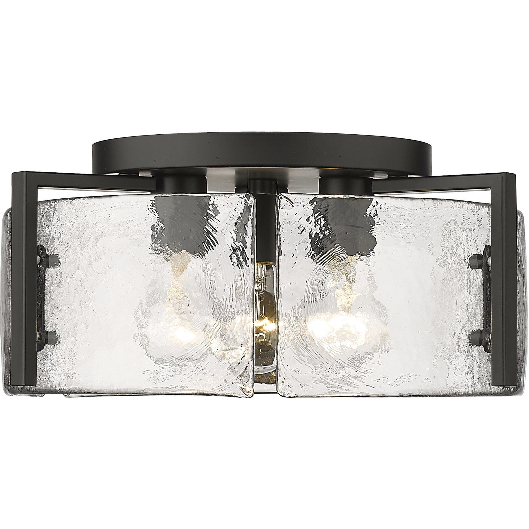 Aenon 3 Light 15 inch Matte Black Flush Mount Ceiling Light