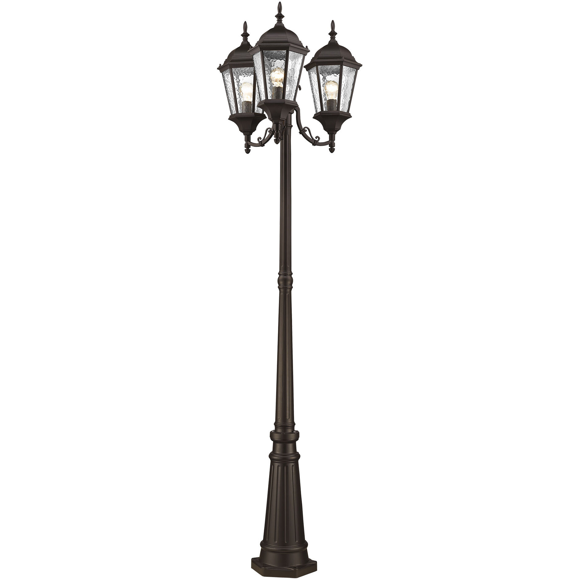 Hamilton 3 Light 86 inch Bronze Outdoor 3 Head Post