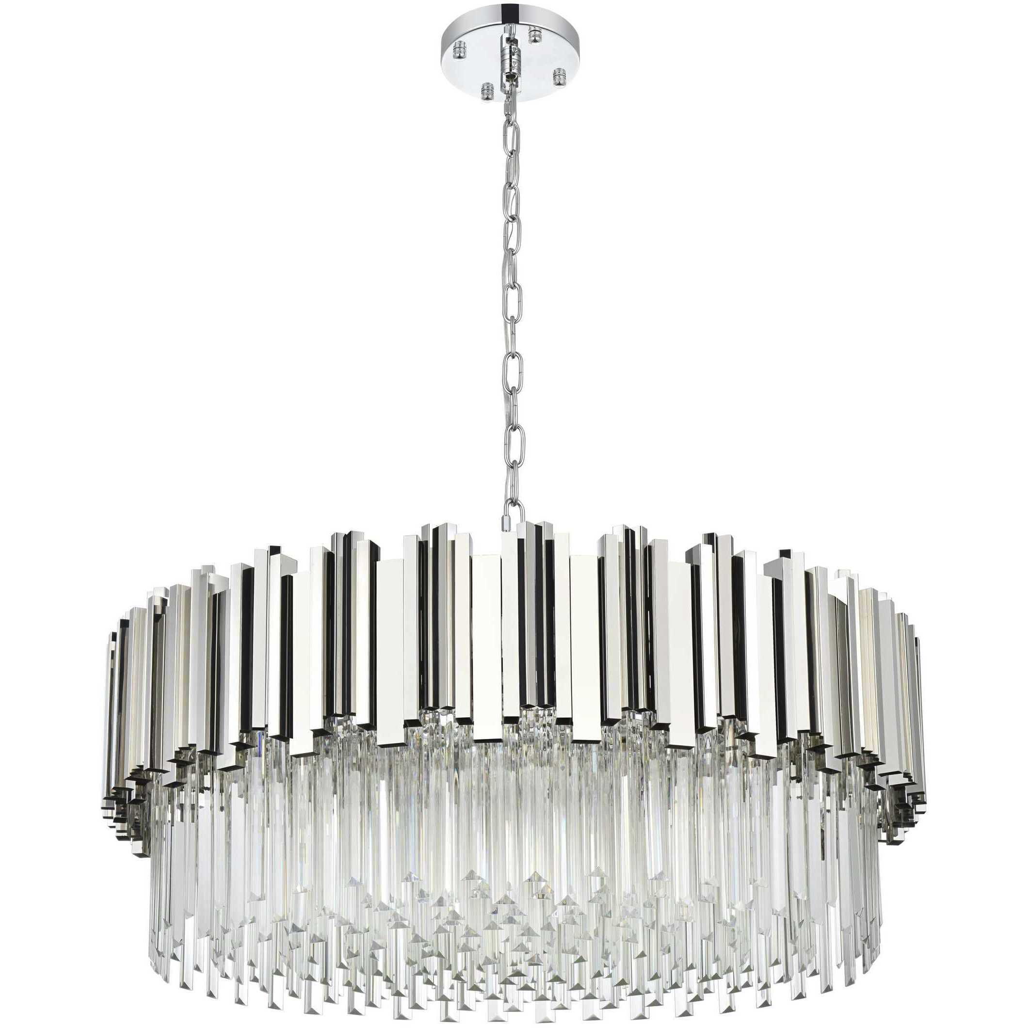 Willow 10 Light 32 inch Chrome Chandelier Ceiling Light