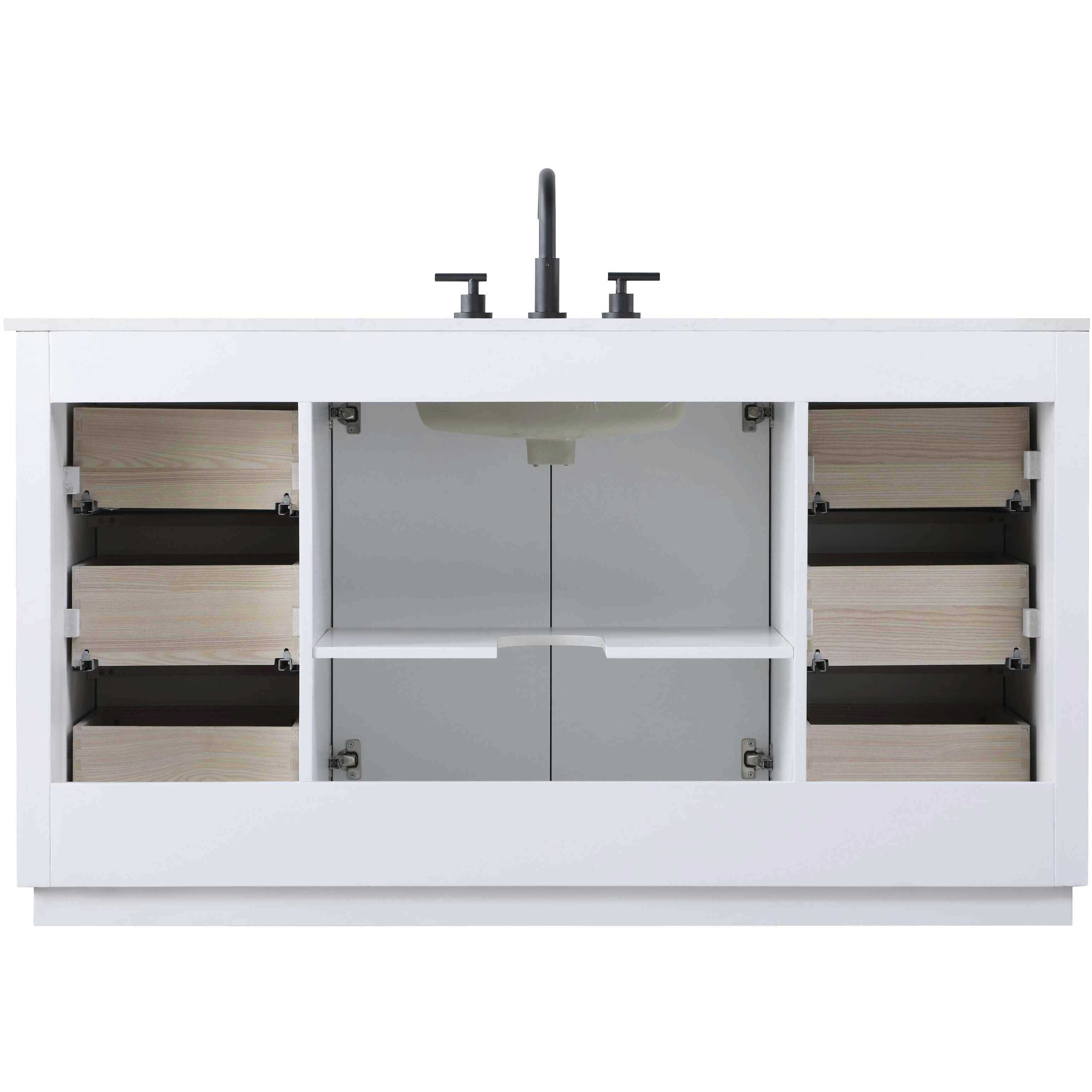 Chase 60 X 34 inch White Bathroom Vanity Cabinet