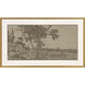 Landscape with Oak Tree Brown and Neutral and Sepia Framed Art