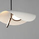 Carmen LED 24 inch Black Single Pendant Ceiling Light in White/Black