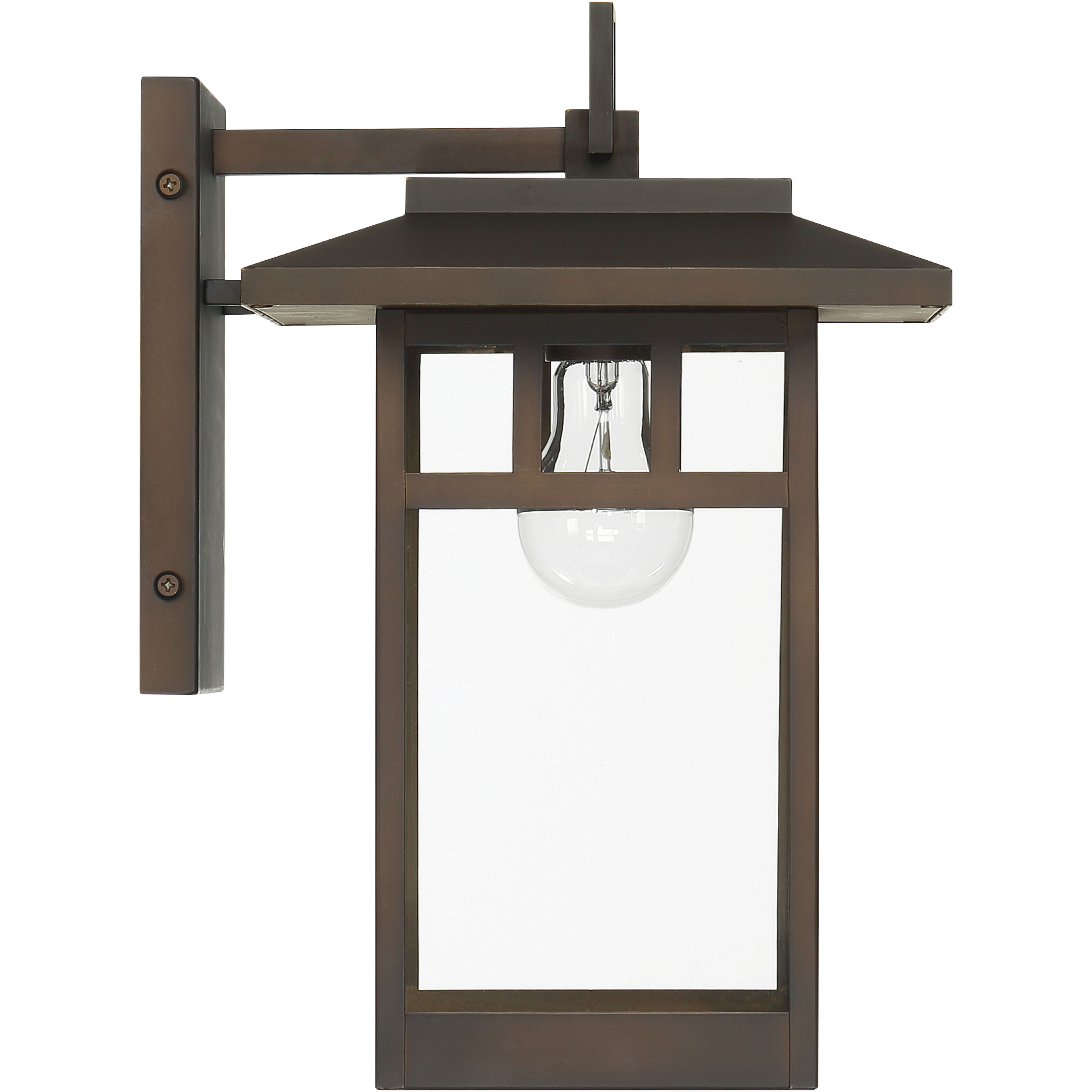 Yancy House 1 Light 14 inch Matte Bronze Outdoor Wall Light, Medium