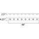 Essentials - 445x 8 Light 48 inch Polished Chrome Bath Vanity Wall Light