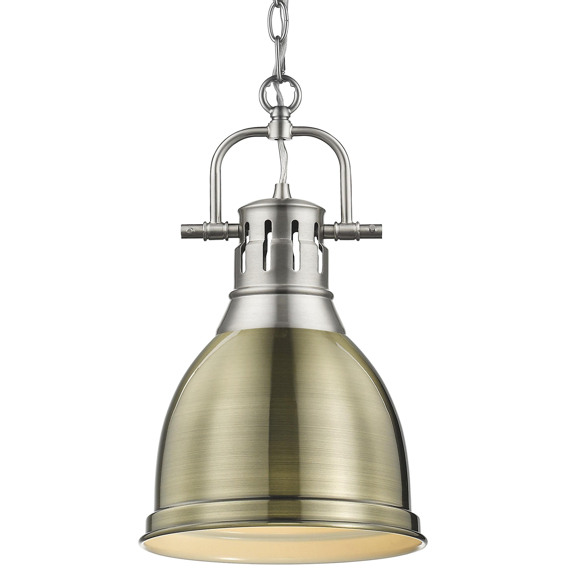 Yep Duncan Pendant Ceiling Light in Pewter, Aged Brass, Small