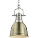 Yep Duncan Pendant Ceiling Light in Pewter, Aged Brass, Small