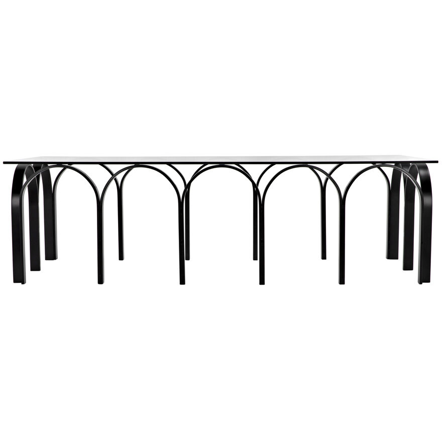 Arcus 63 X 31.5 inch Matte Black Coffee Table