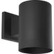 Cylinder Outdoor Wall Cylinder in Black, LED Lamping, Progress LED