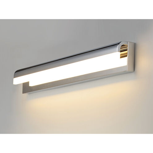Waterfall LED 30 inch Polished Chrome Bath Vanity Light Wall Light