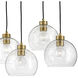 Rumi LED 40 inch Lacquered Brass Pendant Ceiling Light, Linear