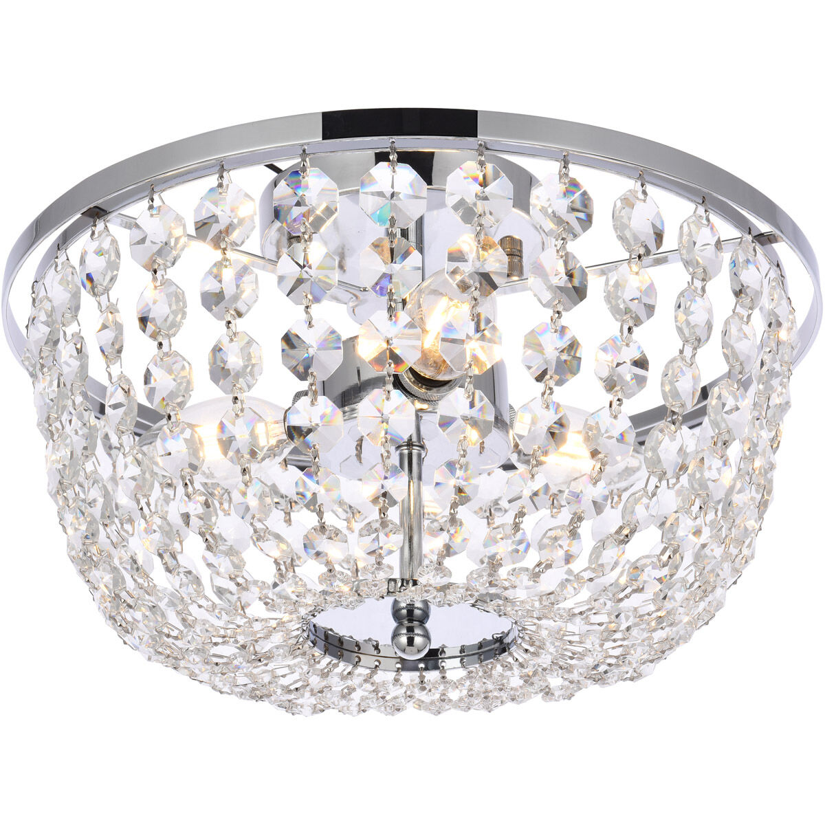 Cora 3 Light 13 inch Chrome Flush Mount Ceiling Light