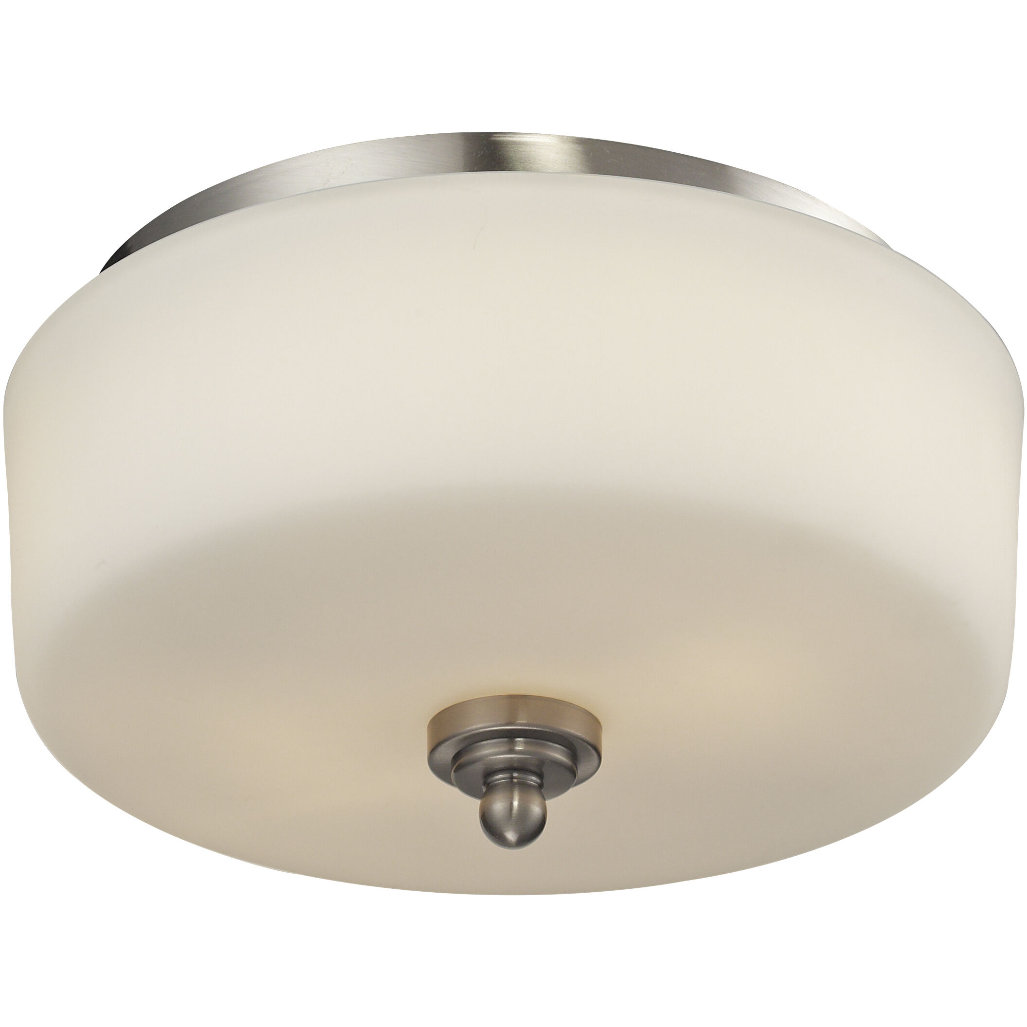 Cardinal 2 Light 11.75 inch Brushed Nickel Flush Mount Ceiling Light