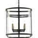 Argand 8 Light 44 inch Antique Black Chandelier Ceiling Light