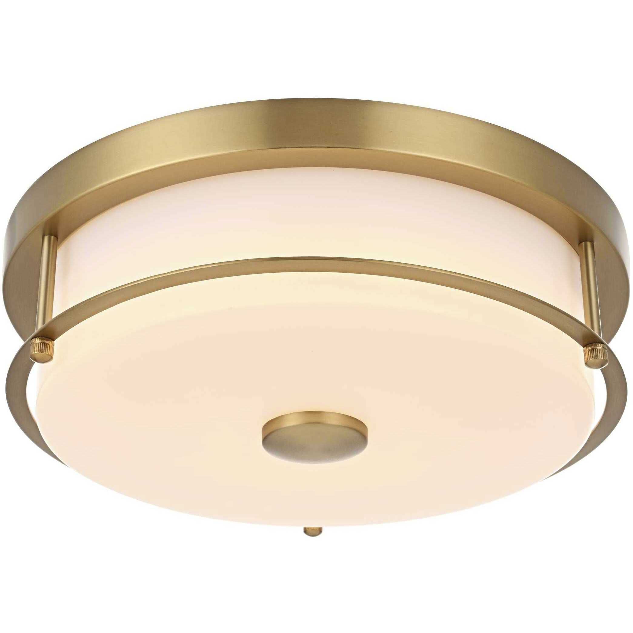 Kolson 1 Light 12 inch Satin Gold Flush Mount Ceiling Light