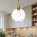Alora Mood Castilla Pendant Ceiling Light in Aged Gold, Clear Glass
