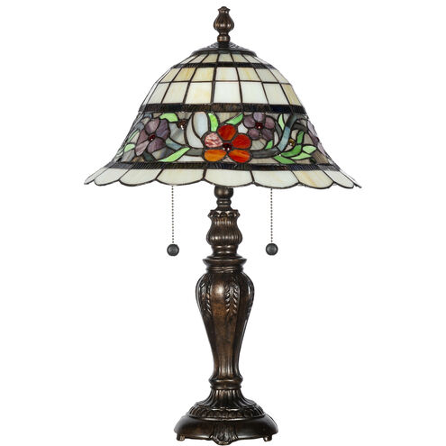 Seville Floral 25 inch 75.00 watt Antique Bronze Table Lamp Portable Light