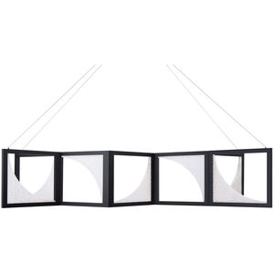 Luna LED 55.5 inch Black Linear Pendant Ceiling Light, Beyond