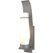 Sea Coast 1 Light 24.2 inch Coastal Burnished Steel Outdoor Sconce in Opal, Large
