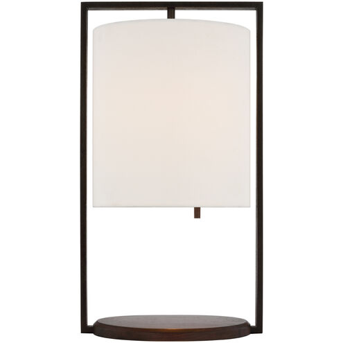 Ray Booth Zenz 21 inch 15.00 watt Warm Iron and Dark Walnut Table Lamp Portable Light, Medium