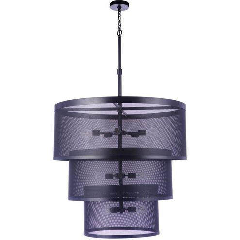 Mesh 12 Light 36 inch Flat Black Pendant Ceiling Light