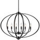 Colson 6 Light 35 inch Matte Black Linear Pendant Ceiling Light in No Shade