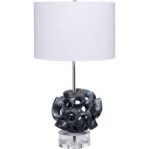 Anya 26 inch 150.00 watt Black and Clear Table Lamp Portable Light