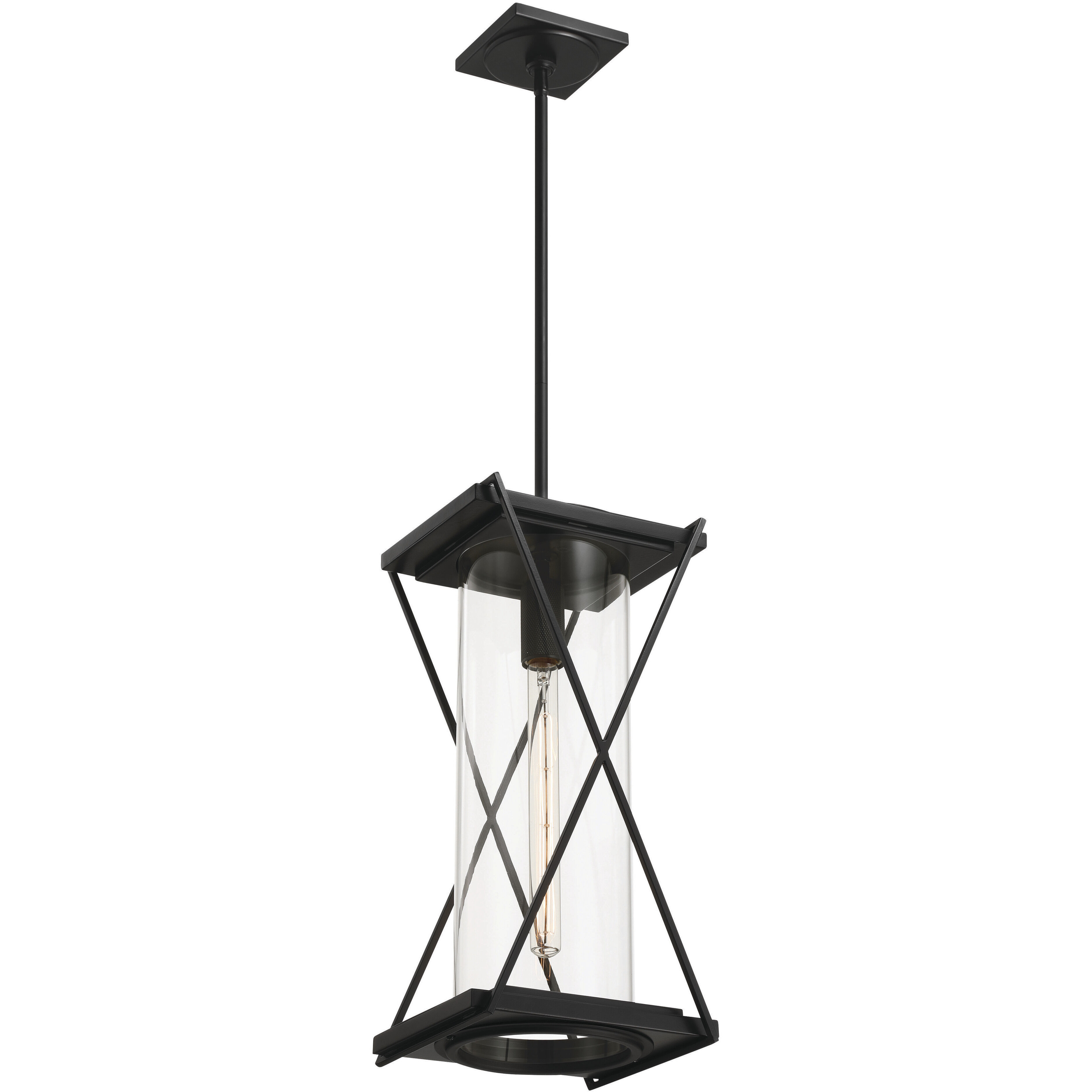 Rockhill 1 Light 9.5 inch Dark Matte Black Outdoor Pendant