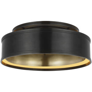 Chapman & Myers Connery LED 18 inch Bronze Flush Mount Ceiling Light