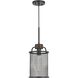 Aberdeen 1 Light 8 inch Bronze with Wood Chandelier Ceiling Light