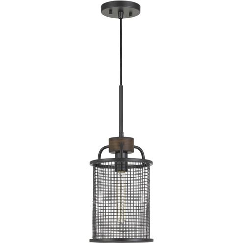 Aberdeen 1 Light 8 inch Bronze with Wood Chandelier Ceiling Light