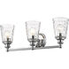 Mae 3 Light 23 inch Chrome Vanity Light Wall Light