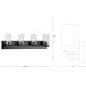 Goodwin 4 Light 29.25 inch Matte Black Vanity Light Wall Light