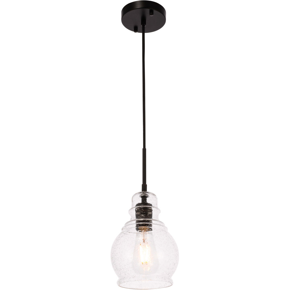 Pierce 1 Light 6 inch Black Pendant Ceiling Light