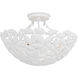 AH by Alexa Hampton Kelan 3 Light 16 inch Textured White Semi-Flush Mount Ceiling Light