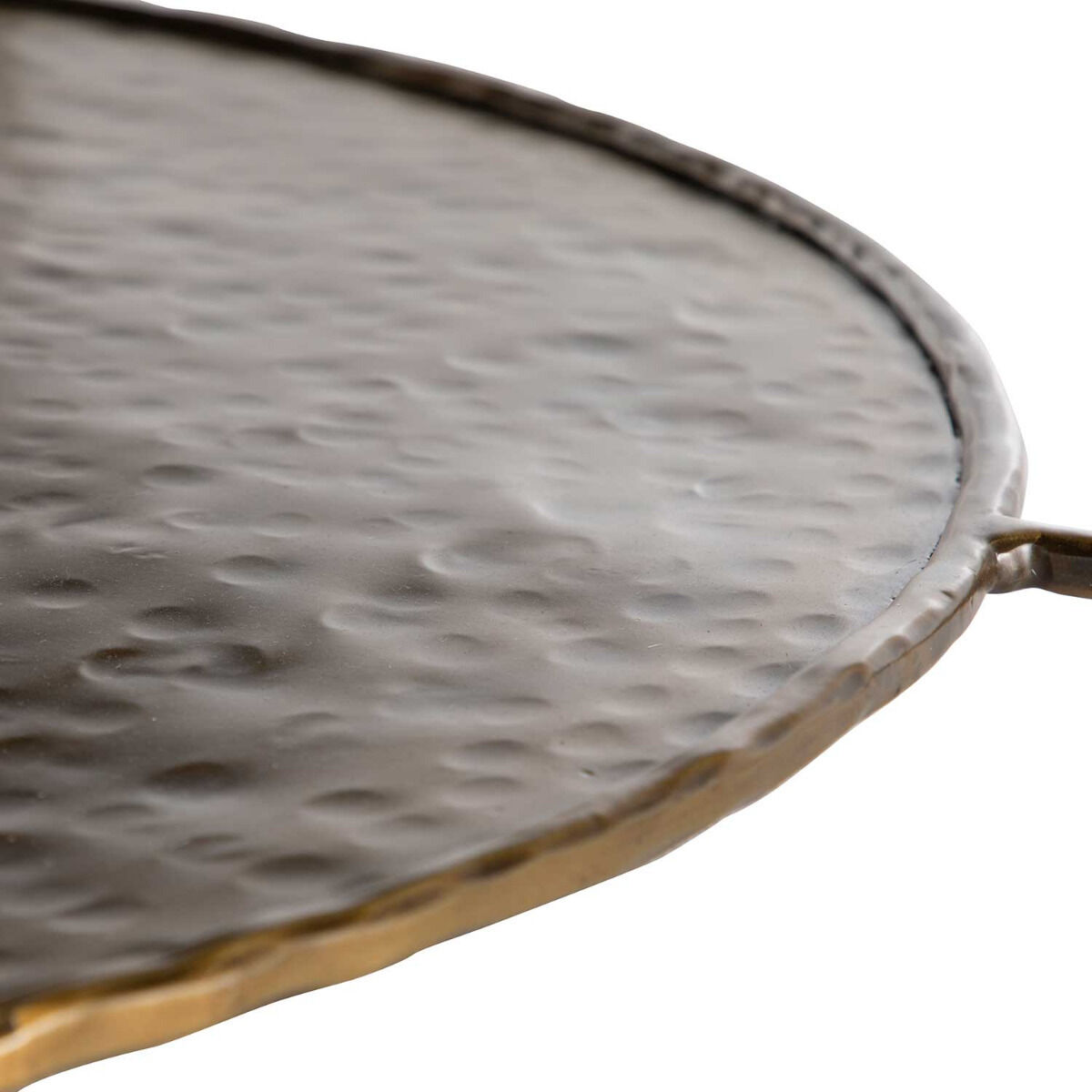 Laurie 18.75 inch Antique Aged Brass / Natural Ivory Hide Ottomans Stool