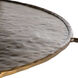 Laurie 18.75 inch Antique Aged Brass / Natural Ivory Hide Ottomans Stool