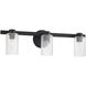 Bedminster 3 Light 24 inch Matte Black Vanity Light Wall Light