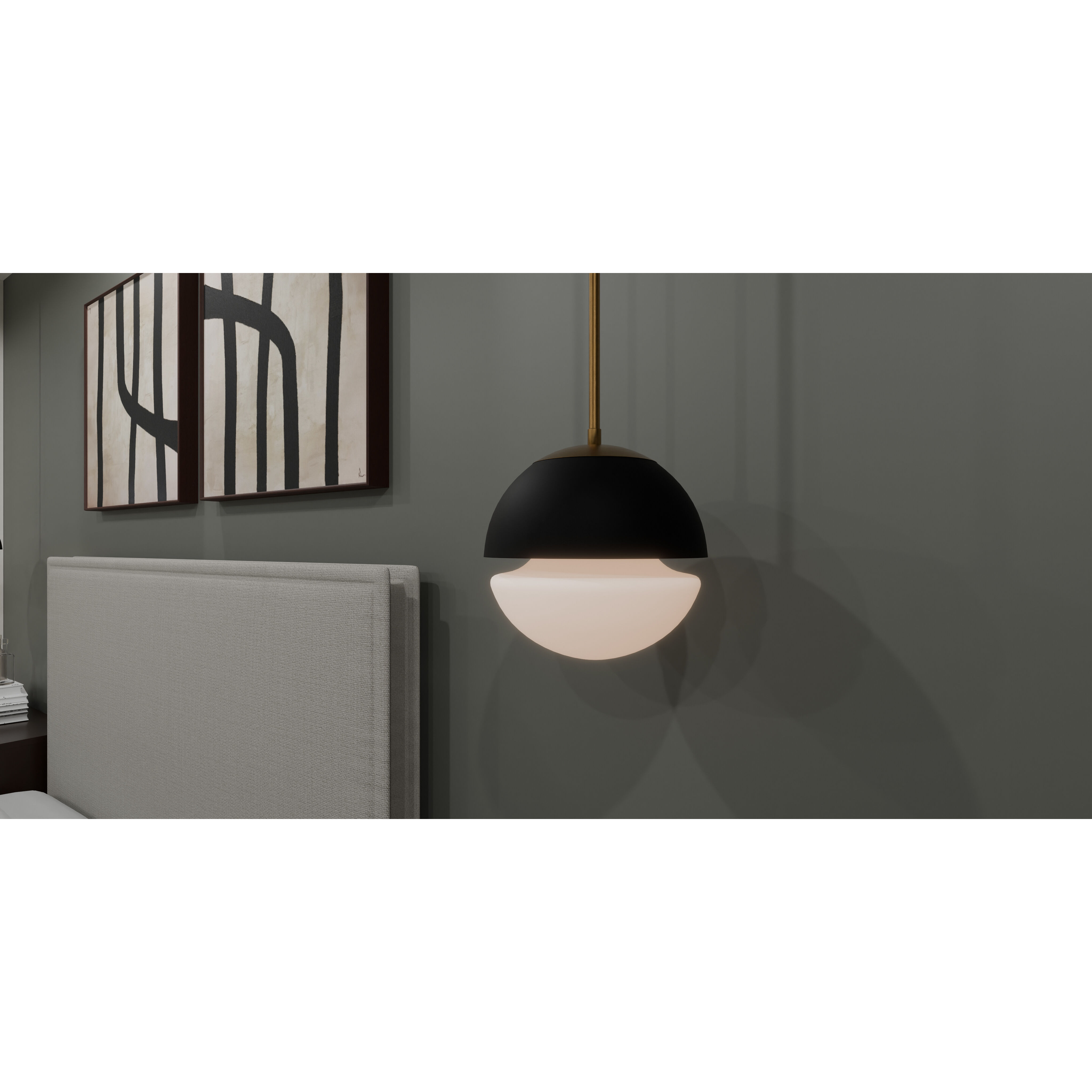 Marley 1 Light 12 inch Weathered Brass Mini Pendant Ceiling Light