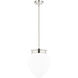 Gideon 1 Light 12.5 inch Polished Nickel Pendant Ceiling Light