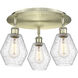 Cindyrella 3 Light 17.75 inch Antique Brass Flush Mount Ceiling Light in Seedy
