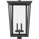 Seoul 4 Light 29.25 inch Black Outdoor Post Mount Fixture