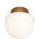 Parker LED 7.75 inch Natural Brass Flush Mount Ceiling Light