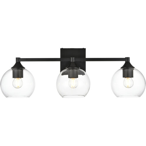 Foster 3 Light 25 inch Black Bath Sconce Wall Light