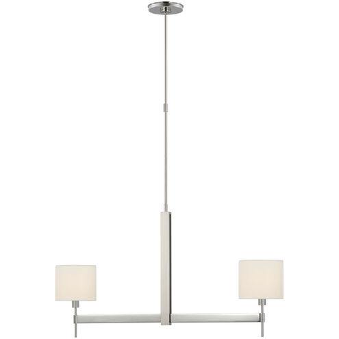 Ray Booth Brontes LED 40 inch Polished Nickel Linear Chandelier Ceiling Light, Medium