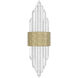 Aspen Wall Sconce Wall Light in Hammered Brushed Brass