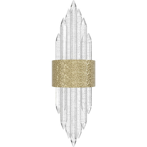 Aspen Wall Sconce Wall Light in Hammered Brushed Brass